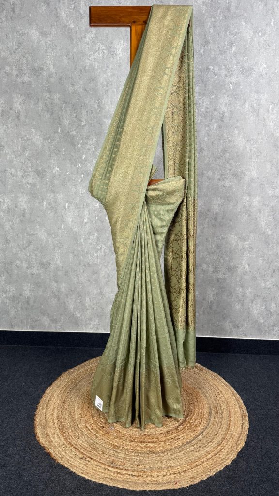 SEMI GEORGETTE ANTIQUE ZARI BANARASI SAREE