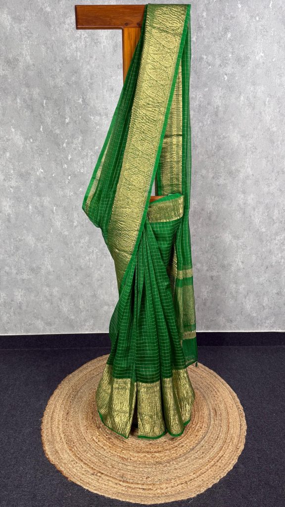 SILK ORGANZA ZARI CRUSH BANARASI SAREE
