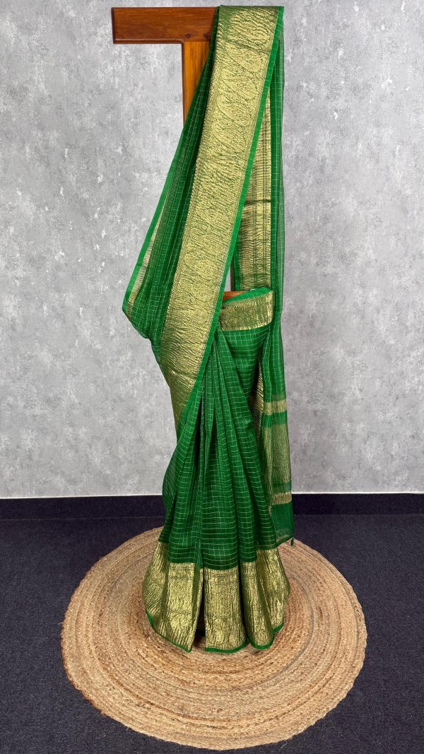 SILK ORGANZA ZARI CRUSH BANARASI SAREE